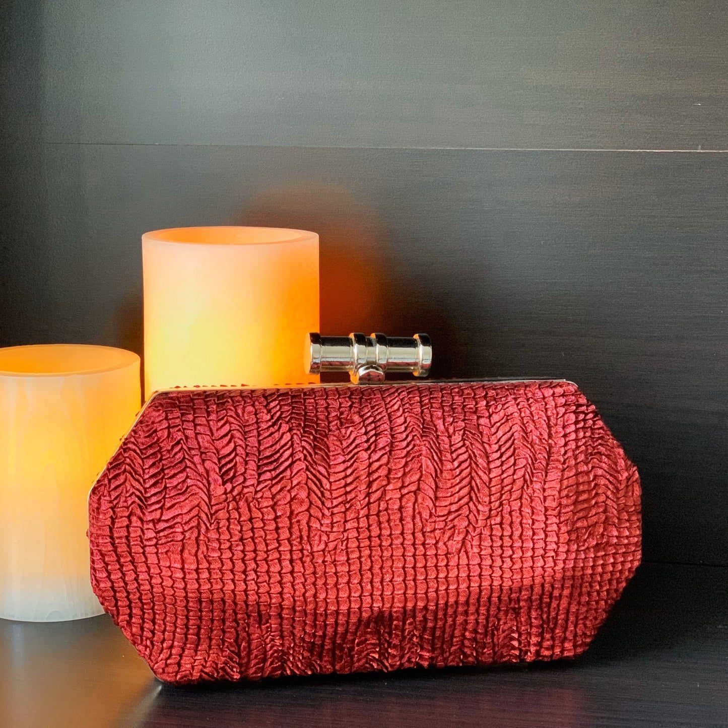 Textured Fabric Clutch