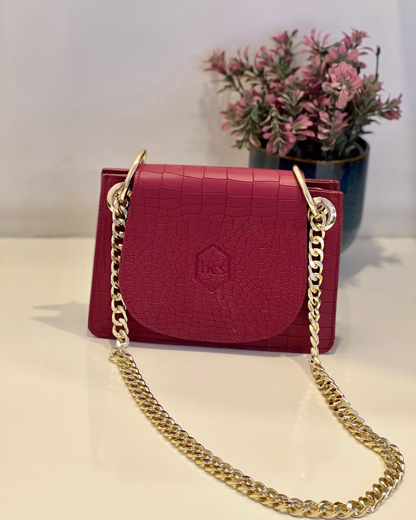 Mini Croc Shoulder Bag