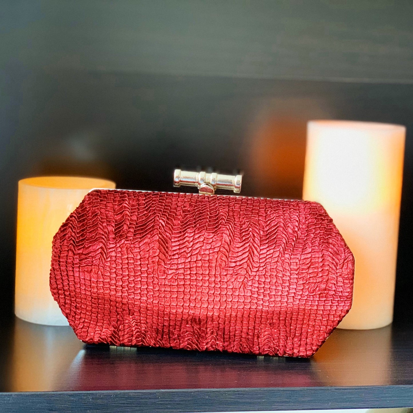 Textured Fabric Clutch