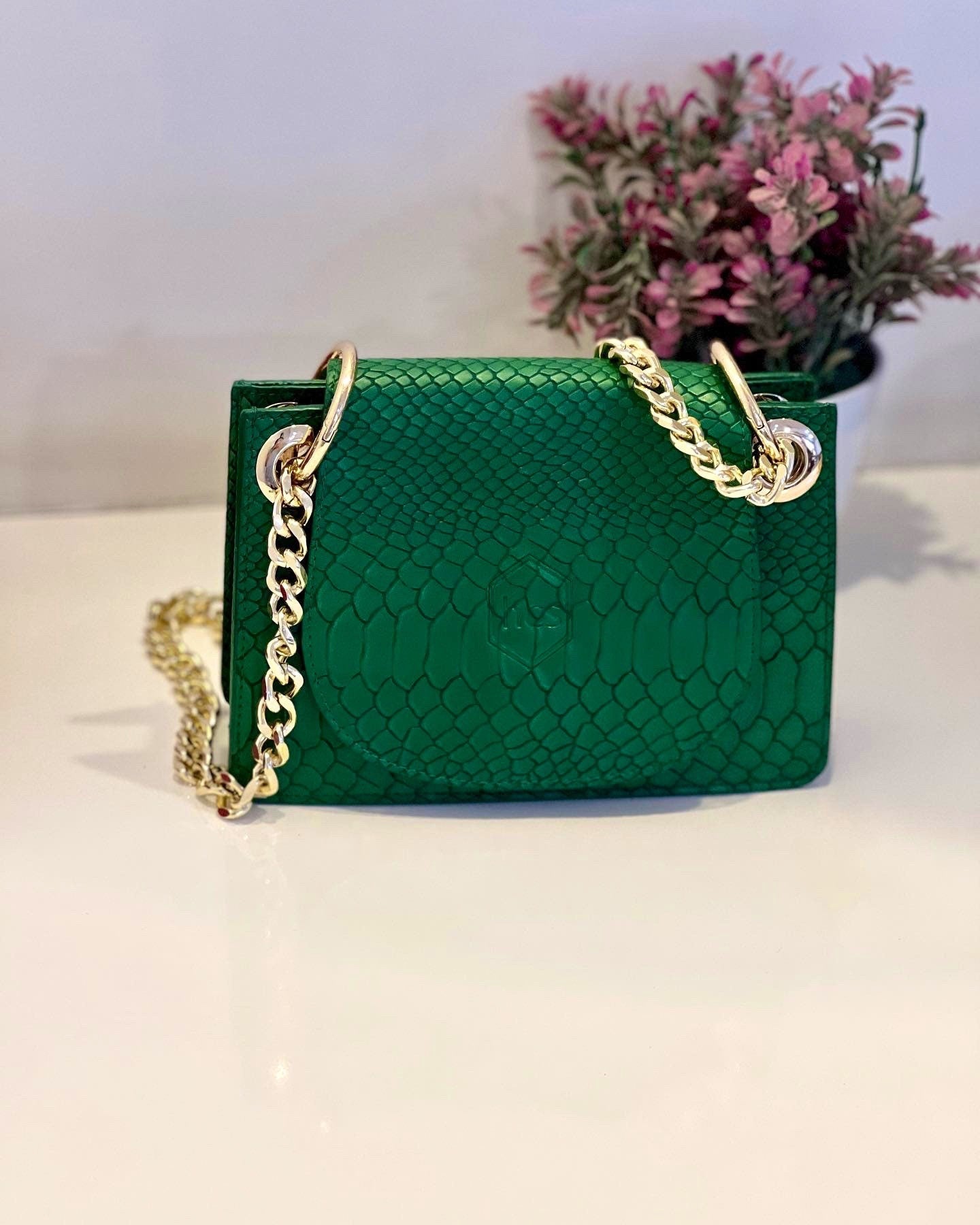 Mini Croc Shoulder Bag